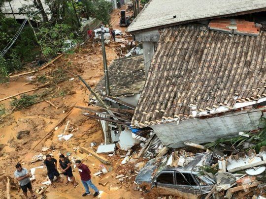 Los destrozos que dejó el temporal en Brasil.&nbsp;