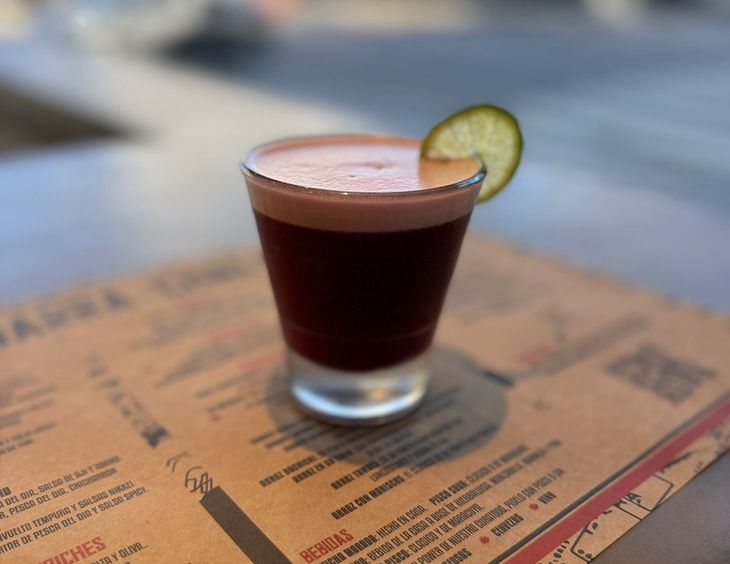Chalaca Bar - Pisco de Chicha Morada. Chalaca Bar - Pisco de Chicha Morada.