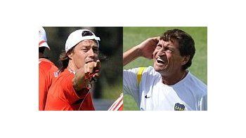 Almeyda y Falcioni ajustan los últimos detalles para el Superclásico de mañana.