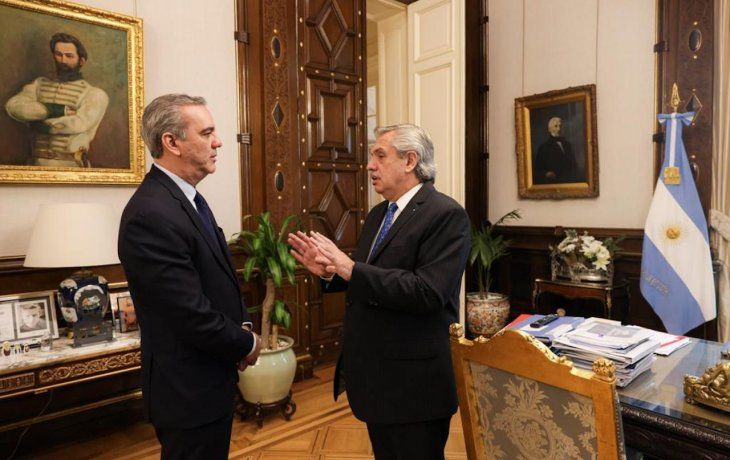 Alberto Fernández recibió al presidente de República Dominicana.
