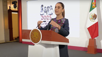 Claudia Sheinbaum en la Mañanera del Pueblo de este jueves.