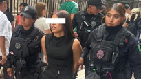 Angélica N detenida en Guadalajara, Jalisco.