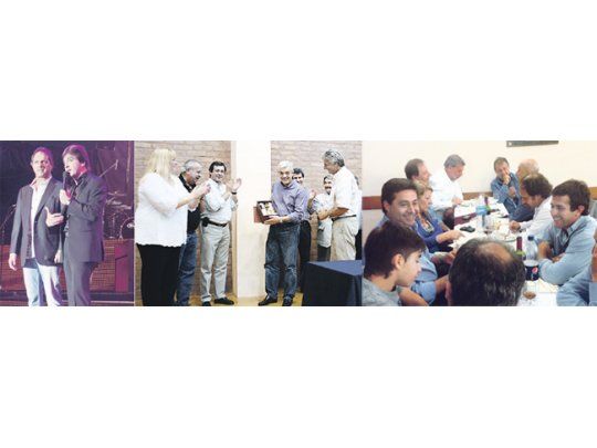 Daniel Scioli, que cuando parece perder gana, subió el sábado al escenario del Monumental junto al pastor evangélico Dante Gebel. Final para su semana más difícil; Productos para la mesa para Julián Domínguez, que se fue de gira cuyana el fin de semana. En San Juan, Juan Carlos Gioja, lo proveyó de aceite. En Mendoza, le regalaron vinos. Disidentes macristas del radicalismo osaron usar el santuario de Lalín para festejar la democracia. Angelici, con el diputado Cristian Gibaudo y Enzo Pagani.