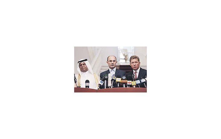ámbito.com | El ministro de Energía de Qatar, Abdalá ben Hamad al Attiyah, el titular de Petróleo de Irán, Gholam Nozari; y el presidente de la empresa rusa Gazprom, Alexei Miller, ayer en Teherán. Los tres países concentran 60% de las reservas mundiales de gas.