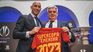 The former head of the RFEF, Luis Rubiales, with the interim president Pedro Rocha during the presentation of the Women's Super Cup last year. The former head of the RFEF, Luis Rubiales, with the interim president Pedro Rocha during the presentation of the Women's Super Cup last year.