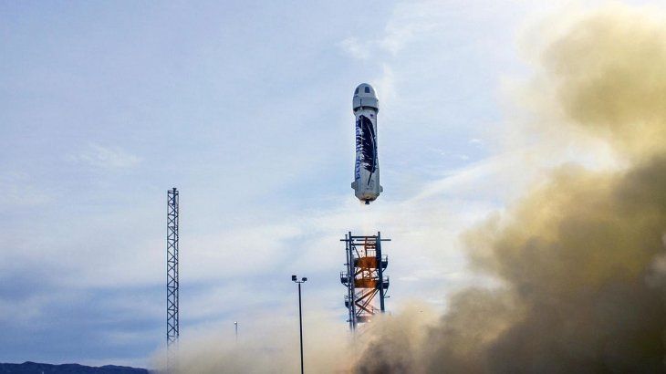 Cohete de Blue Origin se estrelló poco después del despegue.