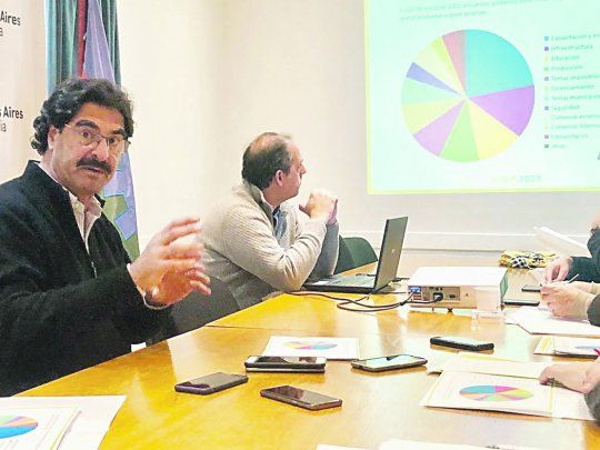 Diagnóstico. Leonardo Sarquis, ministro de Agroindustria de la provincia de Buenos Aires, expuso ayer en la ronda de consultas Agro 2023.