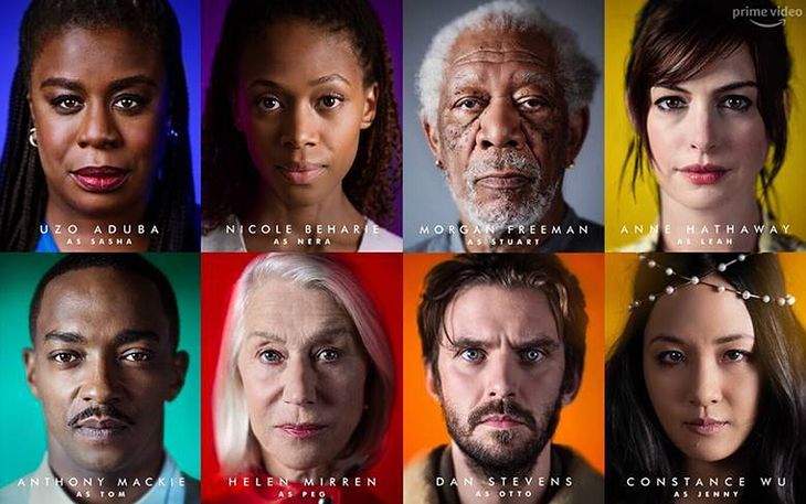 Leading actors from Solos, an original Amazon Prime Video series. Leading actors from Solos, an original Amazon Prime Video series.