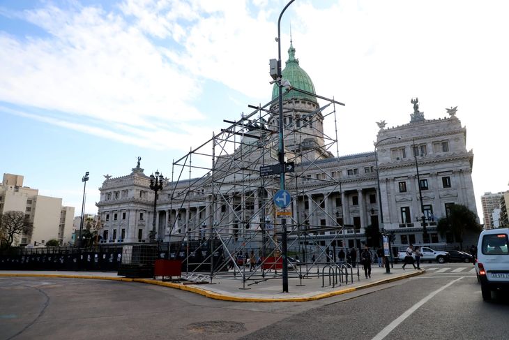 El operativo, a horas del momento cúlmine de la marcha. El operativo, a horas del momento cúlmine de la marcha.