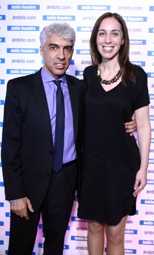 Francisco Marmol junto a la gobernadora de Buenos Aires, María Eugenia Vidal