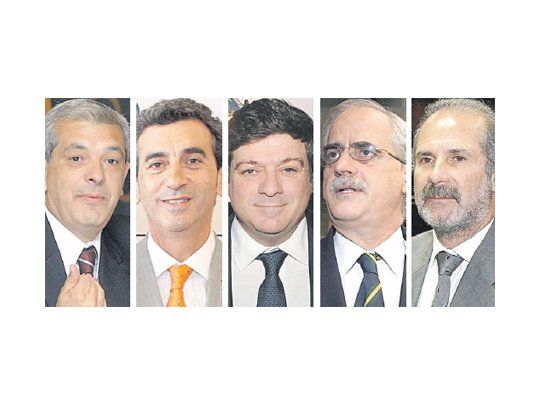 Julián Domínguez, Florencio Randazzo, Gabriel Mariotto, Jorge Taiana, Baldomero Álvarez