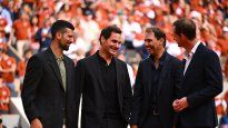 Novak Djokovic, Roger Federer y Andy Murray acompañaron a Nadal en su celebración en París.