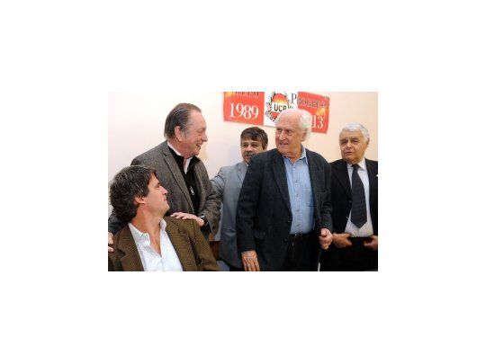 Pino Solanas, junto a Rodolfo Terragno y Alfonso Prat Gay.