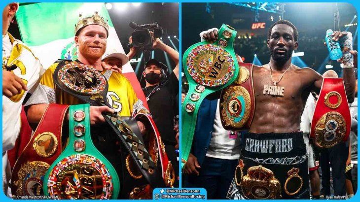 Ocho títulos mundiales entre los dos. Cuatro para Saúl Canelo Álvarez y cuatro para Terence Crawford. Sin embargo, las fortunas entre uno y otro marca la diferencia en favor del mexicano.