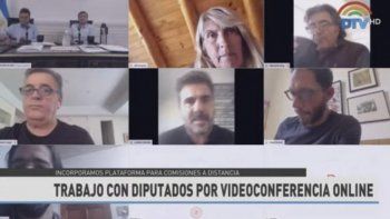 Los diputados trabajaron por videoconferencia en medio de la cuarentena por el coronavirus.