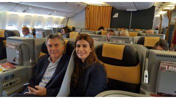 El Presidente Macri junto a Juliana Awada