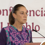 Claudia Sheinbaum en la Mañanera de este jueves.