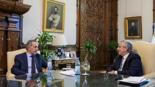 Alberto Fernández recibió a Daniel Scioli en Casa Rosada.