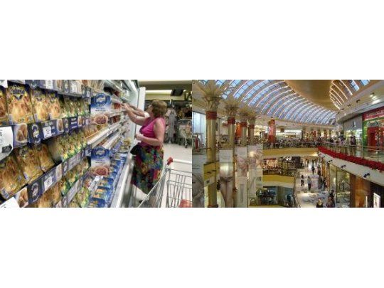 Ventas en shoppings crecen 28% y en supermercados 26,7% durante febrero, informó el INDEC.