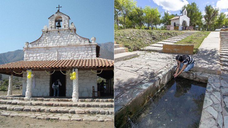 The Virgen de Covadonga Chapel of El Mollar and Pozo del Pescado, in Tucumán.