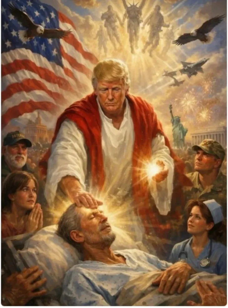 La imagen que publicó y luego borró Donald Trump asociándose a la figura de Jesús, fue también un tiro por elevación a su vicepresidente, un ferviente católico. La imagen que publicó y luego borró Donald Trump asociándose a la figura de Jesús, fue también un tiro por elevación a su vicepresidente, un ferviente católico.