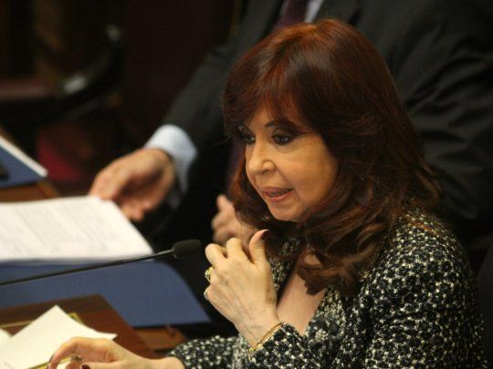 La presidenta del Senado, Cristina Fernández de Kirchner.