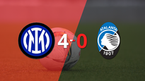 atalanta fue superado facilmente y cayo 4-0 contra inter