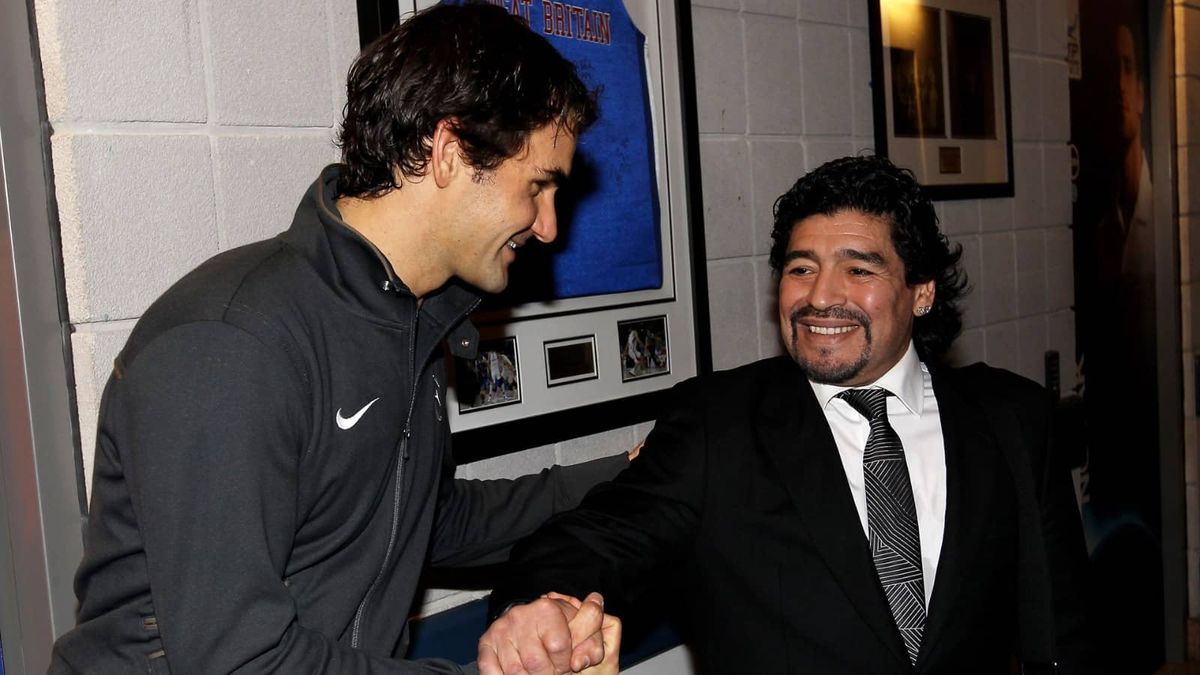 The day Diego Maradona surrendered to Roger Federer