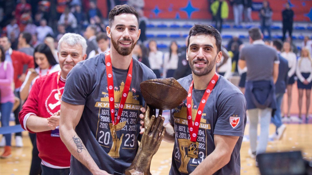 The Argentines Campazzo and Vildoza are champions of the Serbian Basketball Cup