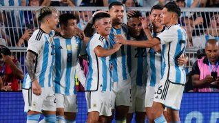 Un festejo de la selección argentina, N°1 del ranking FIFA.