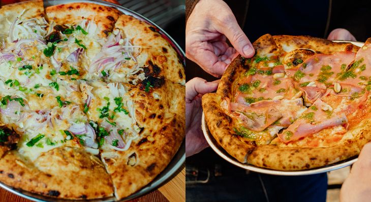 A cozy and luminous atmosphere where to enjoy a good pizza. A cozy and luminous atmosphere where to enjoy a good pizza.