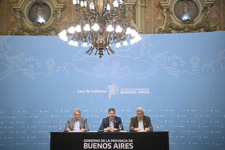 Conferencia de prensa de la Provincia de Buenos Aires.