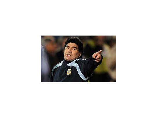 El DT de la Selección Nacional, Diego Armando Maradona.