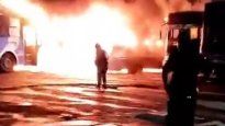 Se incendiaron 14 colectivos en La Matanza