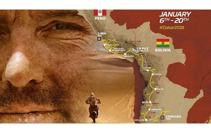 El recorrido oficial del rally, que atravesará Perú, Bolivia y Argentina (Foto: @Dakar).