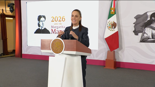 Claudia Sheinbaum en la Mañanera.