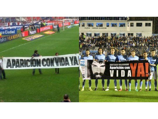 En San Lorenzo y Temperley reclamaron la aparición de Santiago Maldonado.