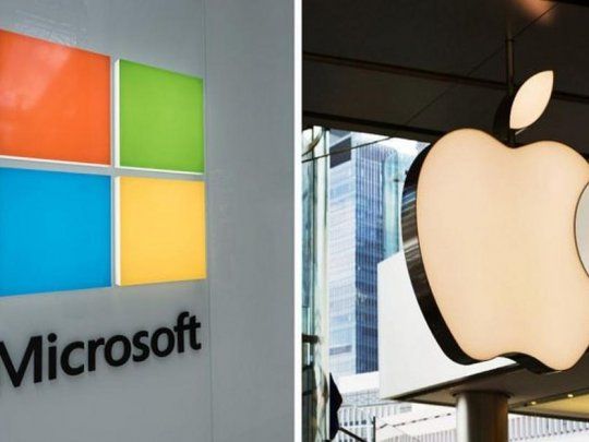 Microsoft y Apple, una lucha por el primer lugar.