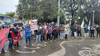 El intendente de Rivera participó de la movilización en Rivera en contra del cierre de la planta de Conaprole.&nbsp;