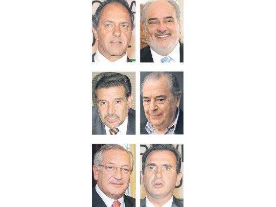 Daniel Scioli, Ricardo Colombi, Luis Beder Herrera, Oscar Jorge, Eduardo Fellner, Francisco Pérez