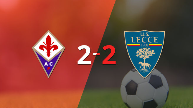 Muchos goles en el empate a 2 entre Fiorentina y Lecce