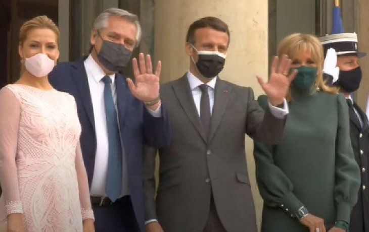 Alberto Fernández y Emmanuel Macron.