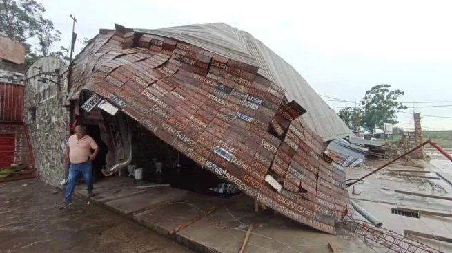 El temporal causó destrozos en Corrientes y Misiones. 
