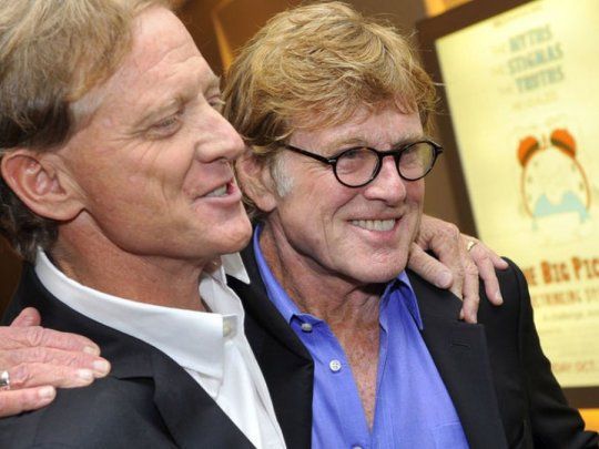 Robert Redford junto a su hijo James.