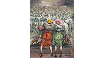 ámbito.com | Siqueiros. “Entrega de juguetes”  (1961) óleo sobre madera del famoso muralista mexicano en la muestra de la Colección Fortabat.