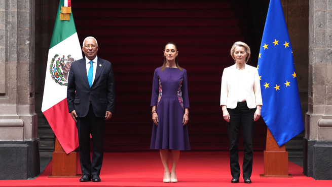 Claudia Sheinbaum y Von der Leyen firman nuevo acuerdo entre México y la Unión Europea: estos son los puntos más importantes.