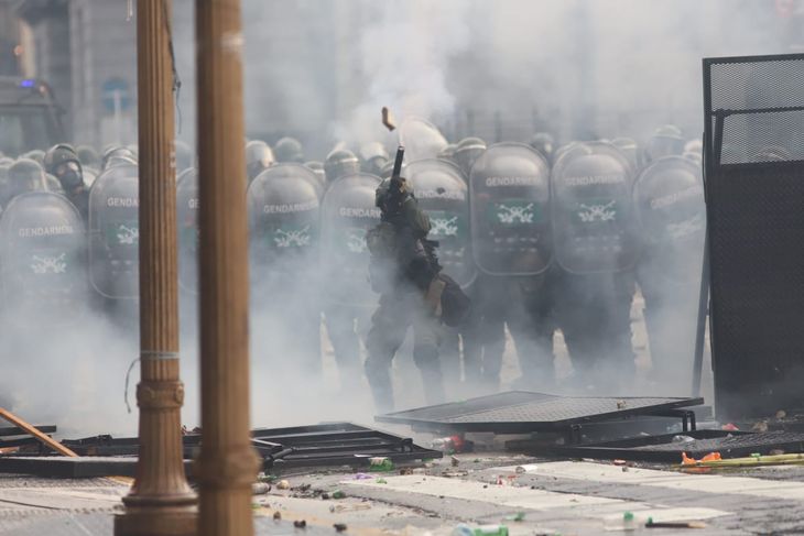 El operativo de seguridad frente al Congreso incluyó el despliegue de distintas fuerzas federales. El operativo de seguridad frente al Congreso incluyó el despliegue de distintas fuerzas federales.