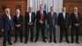 Manuel Adorni junto a los representantes del Grupo de los 6. 