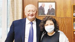Rusia. Carla Vizzotti junto al director del Instituto Gamaleya, Alexander Gintsburg, en Moscú.