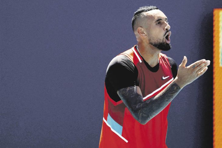 ícono. De la mala conducta en las canchas de tenis es Nick Kyrgios. El australiano juega al límite de la descalificación y es multado asiduamente.